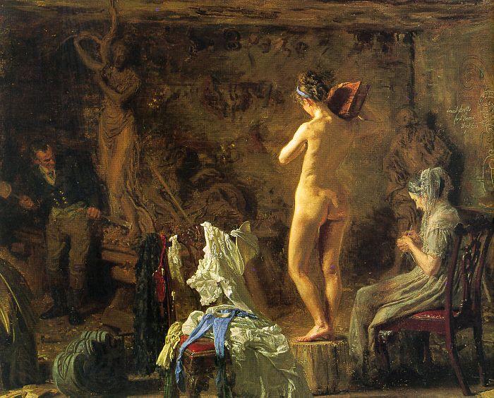 Thomas Eakins William Rush Carving his Allegorical Figure of the Schuylkill River Spain oil painting art